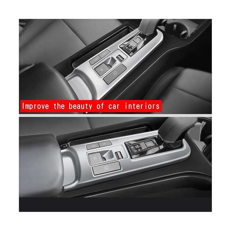 Car Silver Central Control Gear Shift Panel Interior Modification for Prius 60 Series 2020-2023