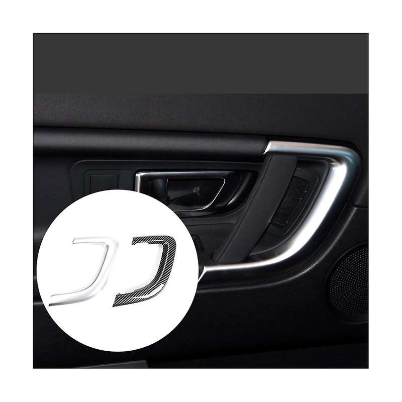 Car Silver Inner Door Panel Handle Pull Trim Frame Interior Decoration Accessories for 2015-2019