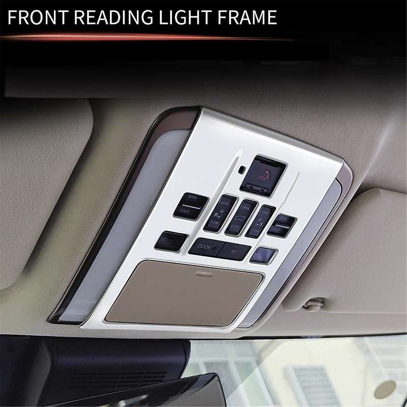 Car Silver Front Reading Light Frame Interior Accessories for Alphard/vellfire 40 Series 2023+