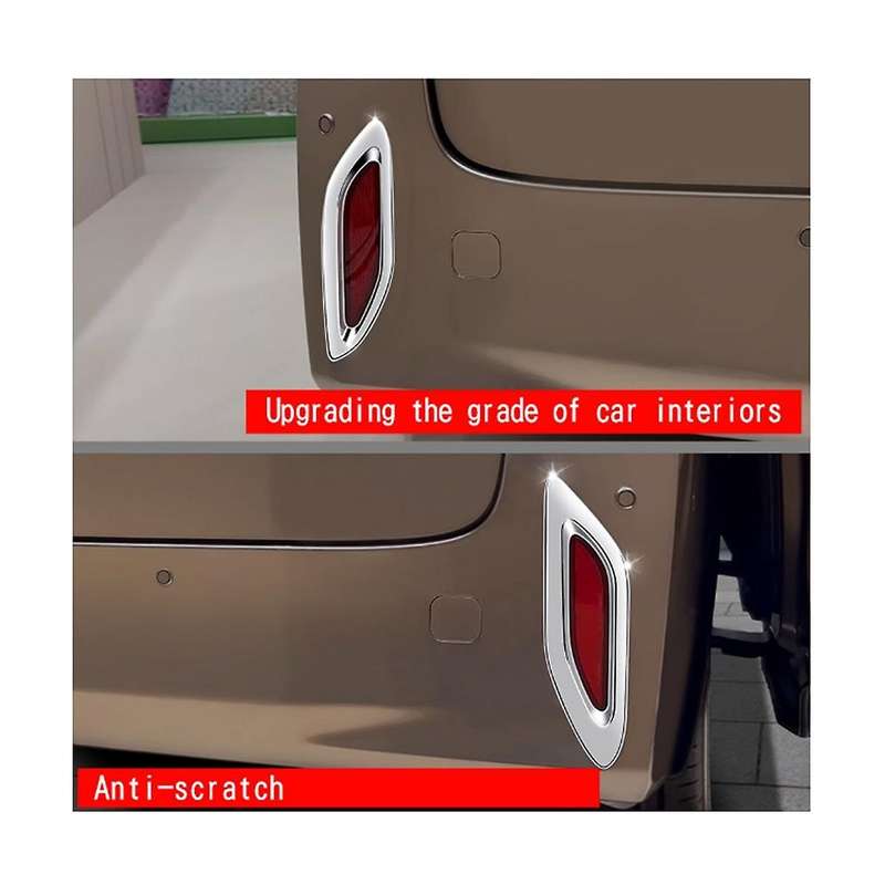 Car Silver Rear Tail Fog Light Lamp Frame Cover Trim for Alphard 40 Series 2023+ Car Accessories