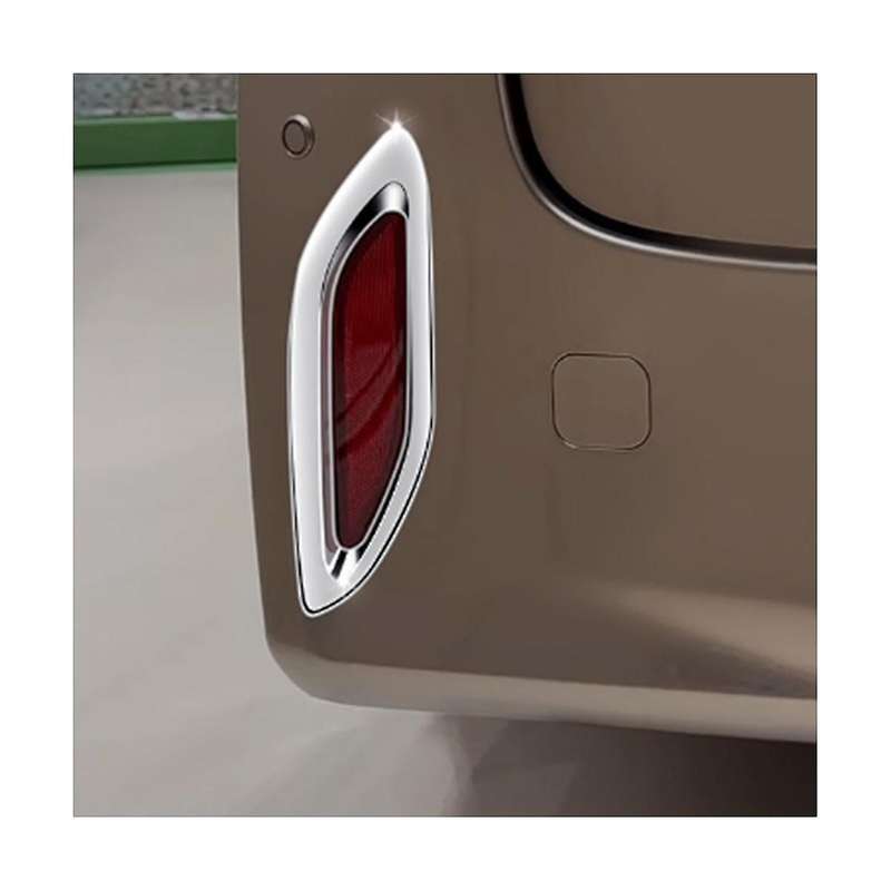 Car Silver Rear Tail Fog Light Lamp Frame Cover Trim for Alphard 40 Series 2023+ Car Accessories