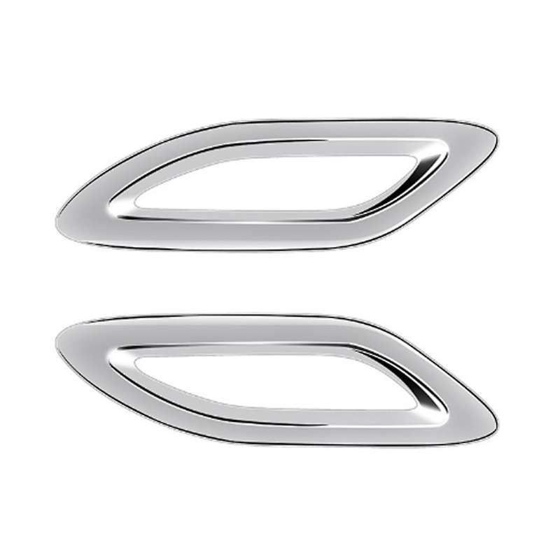 Car Silver Rear Tail Fog Light Lamp Frame Cover Trim for Alphard 40 Series 2023+ Car Accessories