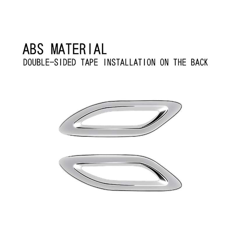 Car Silver Rear Tail Fog Light Lamp Frame Cover Trim for Alphard 40 Series 2023+ Car Accessories