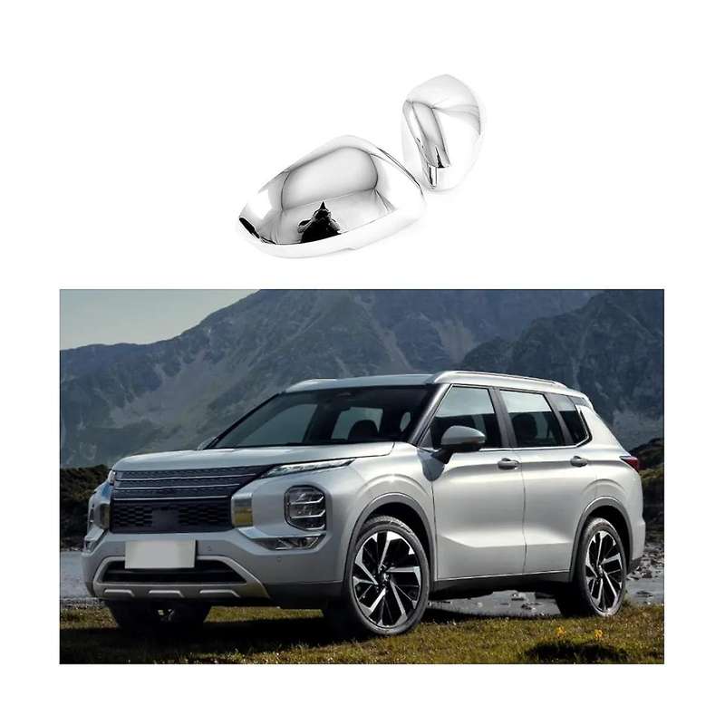 Car Silver Side Door Rear View Mirror Decoration Sticker Cover Trim Accessories for 2022 2023