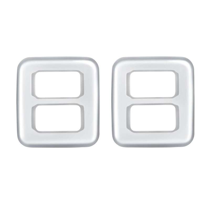 Car Silver Middle Row Seat Outer Side Button Trim Frame Interior Accessories for Alphard 40 Series 2