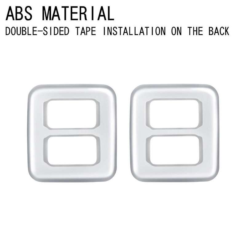 Car Silver Middle Row Seat Outer Side Button Trim Frame Interior Accessories for Alphard 40 Series 2