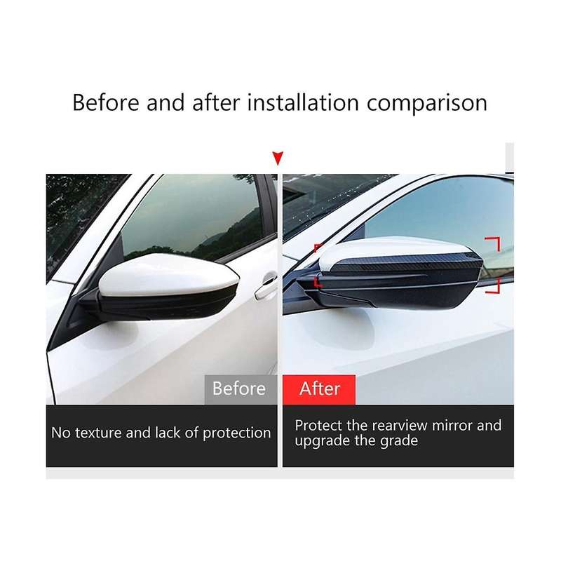 Car Silver Side Rearview Mirror Trim Frame Cover Exterior Mirror Stickers for 10th Gen 2016-2020