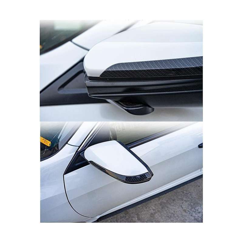 Car Silver Side Rearview Mirror Trim Frame Cover Exterior Mirror Stickers for 10th Gen 2016-2020
