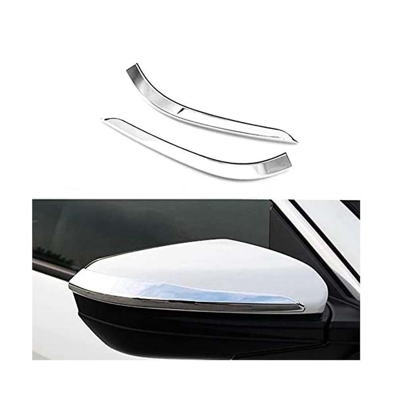 Car Silver Side Rearview Mirror Trim Frame Cover Exterior Mirror Stickers for 10th Gen 2016-2020