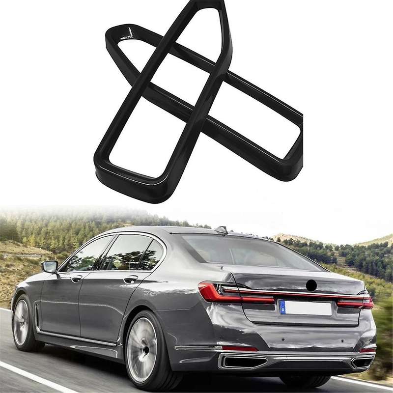 Car Single Hole Tailpipe Frame Decor Accessories Exhaust Muffler Decorative Frame for 7 Series G11 G