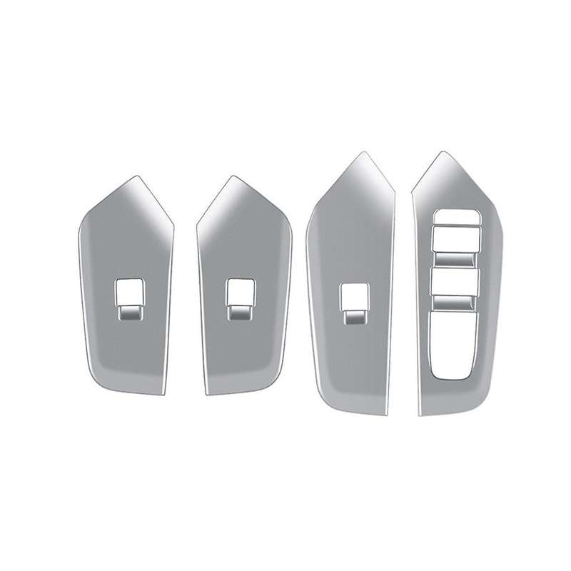 Car Silver Window Glass Lift Button Switch Cover Trim Door Armrest Panel for Prius 60 Series 2020-2