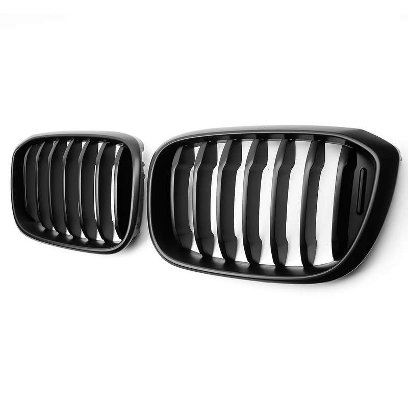 Car Single Slats Front Kidney Grill for - X3 G01 X4 G02 ABS Matte Black Racing Grills 2018+