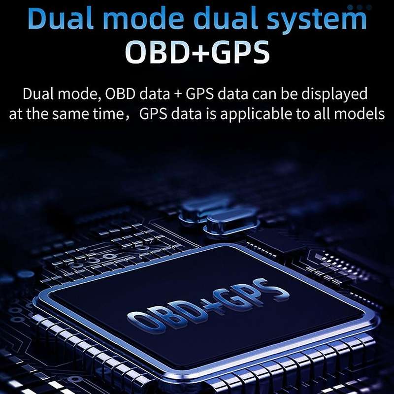 Car Smart Digital Meter Head-Up Display OBD2 HUD GPS Speedometer Overspeed Warning Oil Water Temp