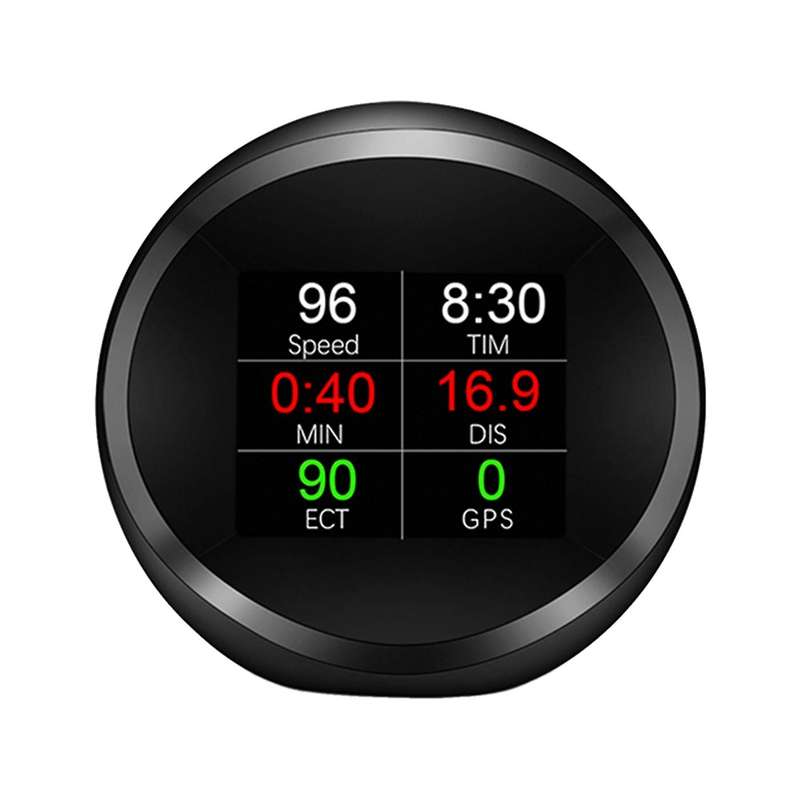 Car Smart Digital Meter Head-Up Display OBD2 HUD GPS Speedometer Overspeed Warning Oil Water Temp