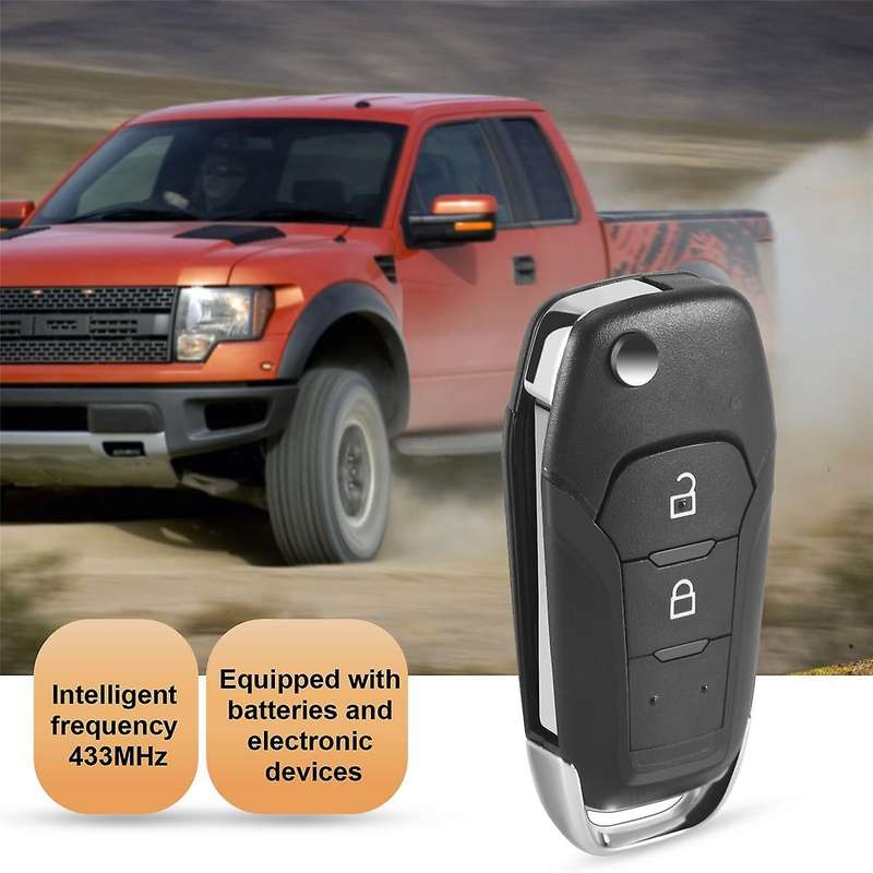 Car Smart Remote Key 2 Button 433Mhz Fit for 2015 2016 2017 2018 Id49 Pcf7945P Eb3T-15K601-