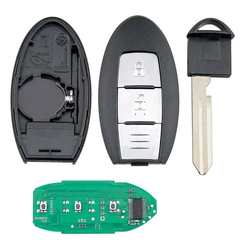 Car Smart Remote Key 2 Buttons Car Key Fob Fit for 433MHZ