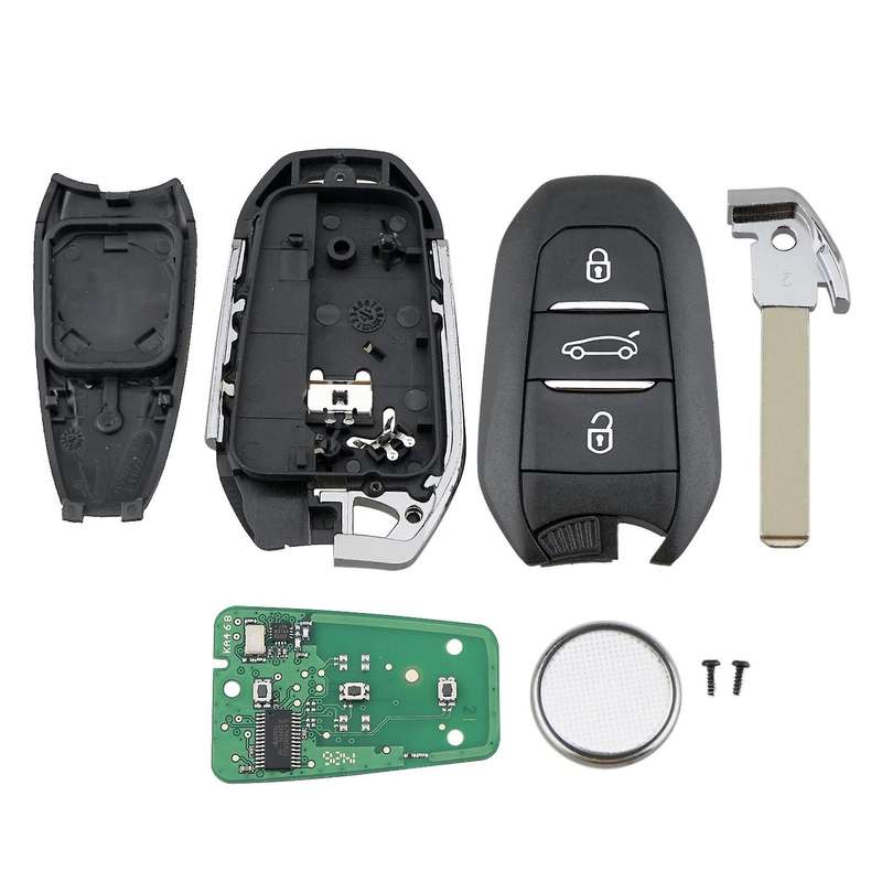 Car Smart Remote Key 3 Button 433Mhz 4A CHIP Fit for 208 3008 508 5008 Expert (B)