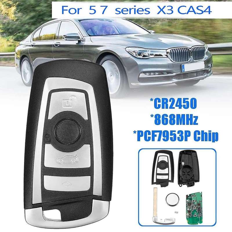 Car Smart Remote Key 4 Buttons 868MHz Fob Case Shell with PCF7953P Chip for 5 7 Series X3 CAS4 Key C