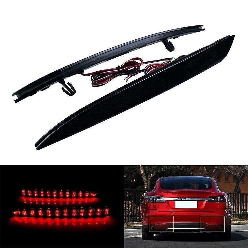 Car Smoke Lens LED Bumper Reflector Tail Brake Lights for Model S 2012-2020