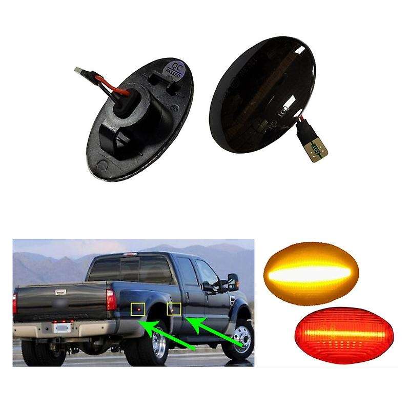 Car Smoked LED Side Marker Lamp for F350 F450 Super Duty Dual Wheel