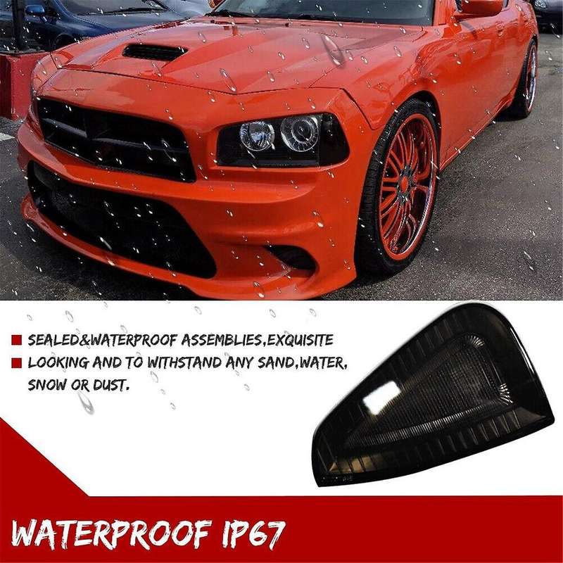 Car Smoked Lens Corner Parking Marker Signal Lights Housings for Charger 2006-2010 4806218AD 4806219