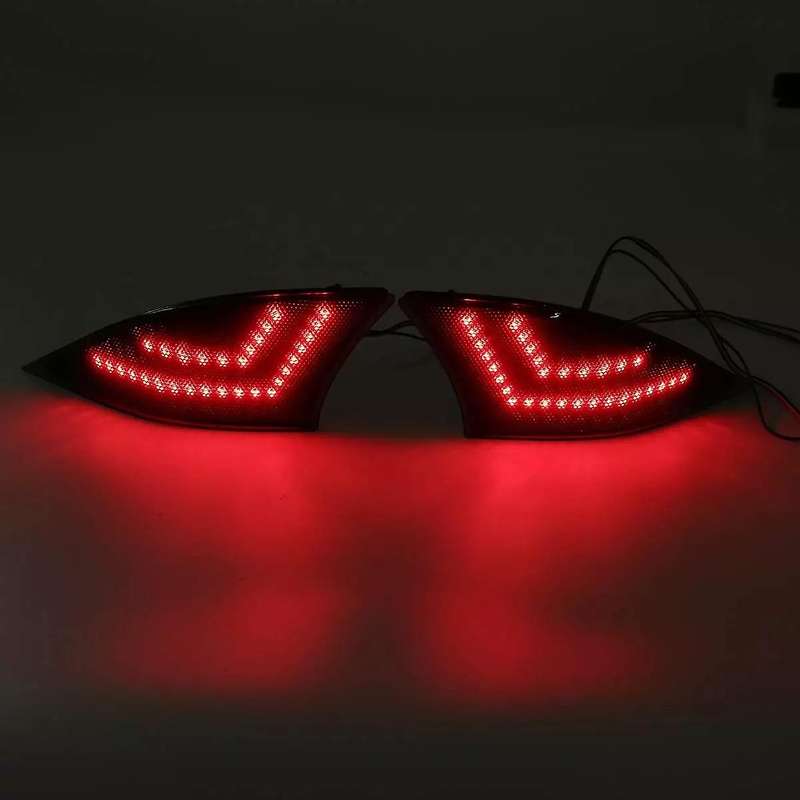 Car Smoked LED Rear Bumper Reflector Brake Light Tail Lamp for IS250 IS350 2014-2020
