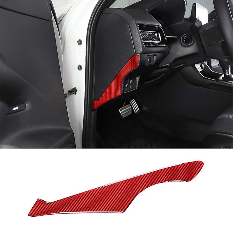 Car Soft Carbon Fiber Car Door Bumper Cover Trim for 2022 Red