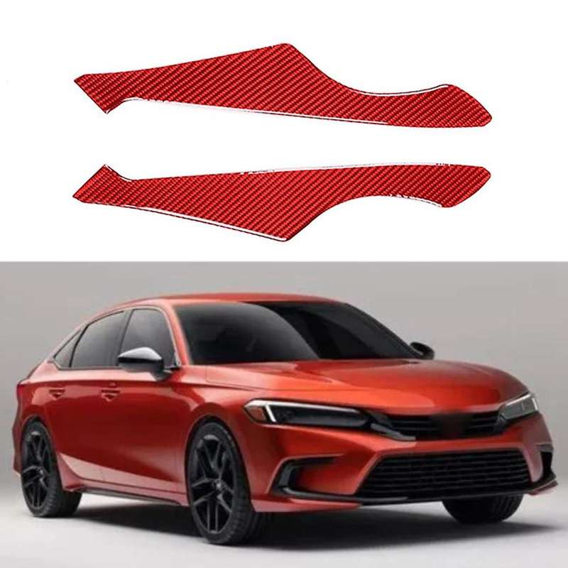 Car Soft Carbon Fiber Car Door Bumper Cover Trim for 2022 Red