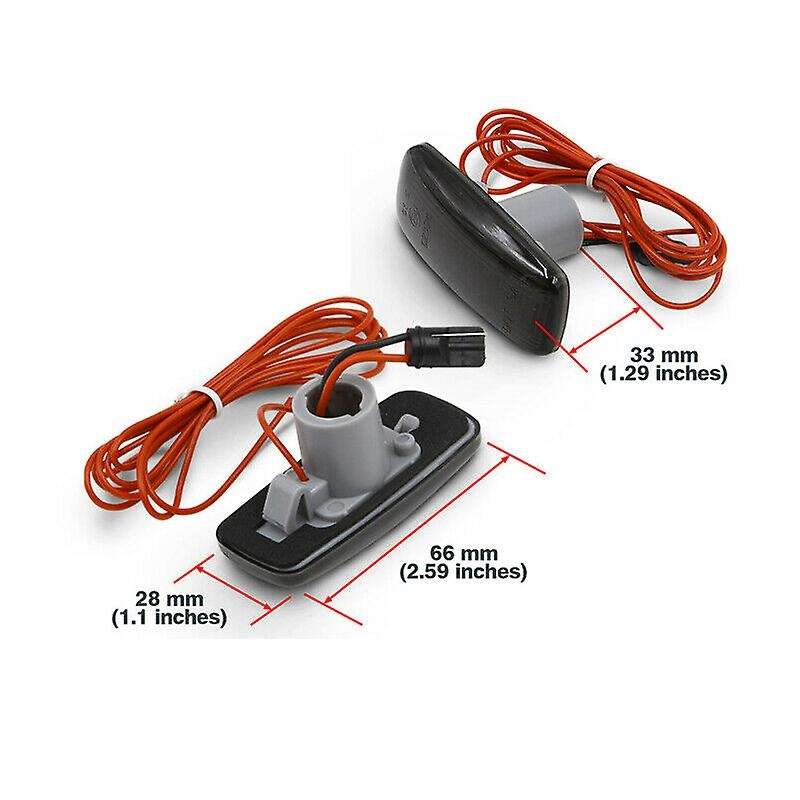 Car Smoked/Clear White Amber Led Side Markers Turn DRL Light for 200 07-17 300 2005-2006 Sebring 200