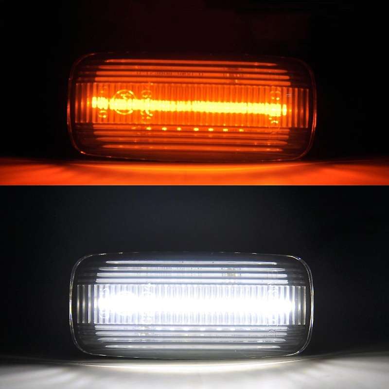 Car Smoked/Clear White Amber Led Side Markers Turn DRL Light for 200 07-17 300 2005-2006 Sebring 200