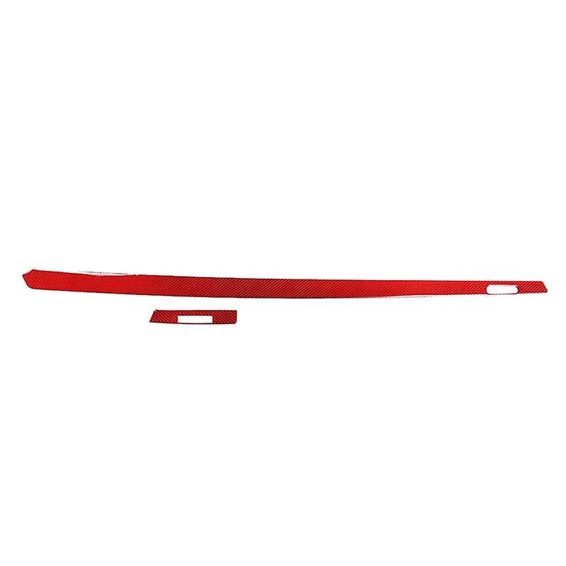 Car Soft Carbon Fiber Central Control Air Outlet Cover Trim for 2022 Red