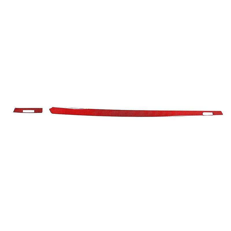 Car Soft Carbon Fiber Central Control Air Outlet Cover Trim for 2022 Red