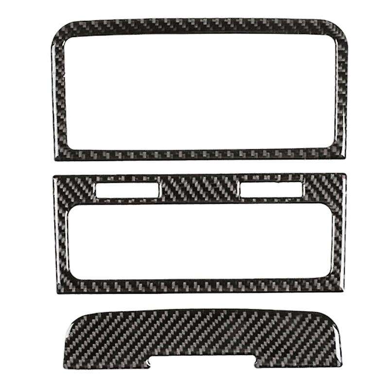 Car Soft Carbon Fiber Sticker Console Rear Air Vent Outlet Trim Cover for 2011-2018