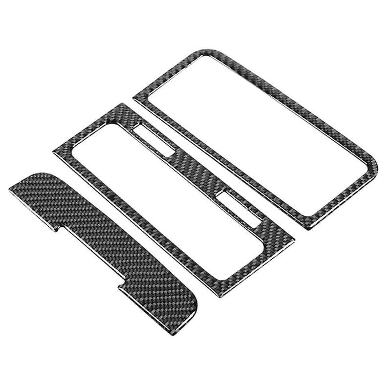 Car Soft Carbon Fiber Sticker Console Rear Air Vent Outlet Trim Cover for 2011-2018