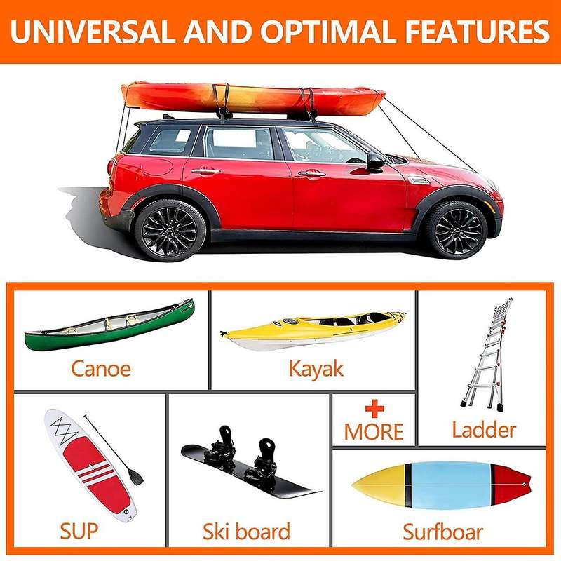 Car Soft Roof Rack Pads Luggage Carrier for Kayak Surfboard-sup Canoe Kayak Accessories