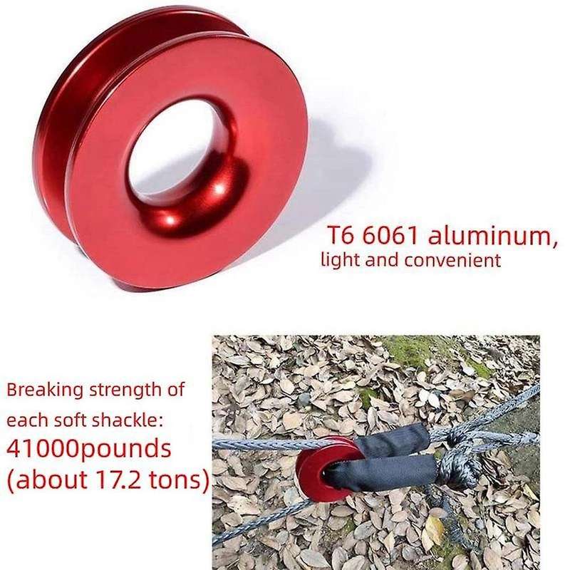 Car Soft Shackle Rope Tow Rope with Recovery Ring Off Road Winch Pulley Cable Hook for Off-Road Reco