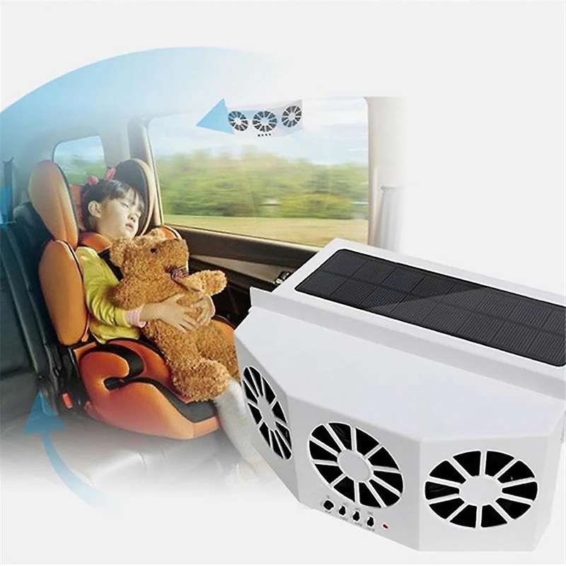 Car Solar Exhaust Fan Windshield Ventilation Window System Solar Power for RV Caravan Boats