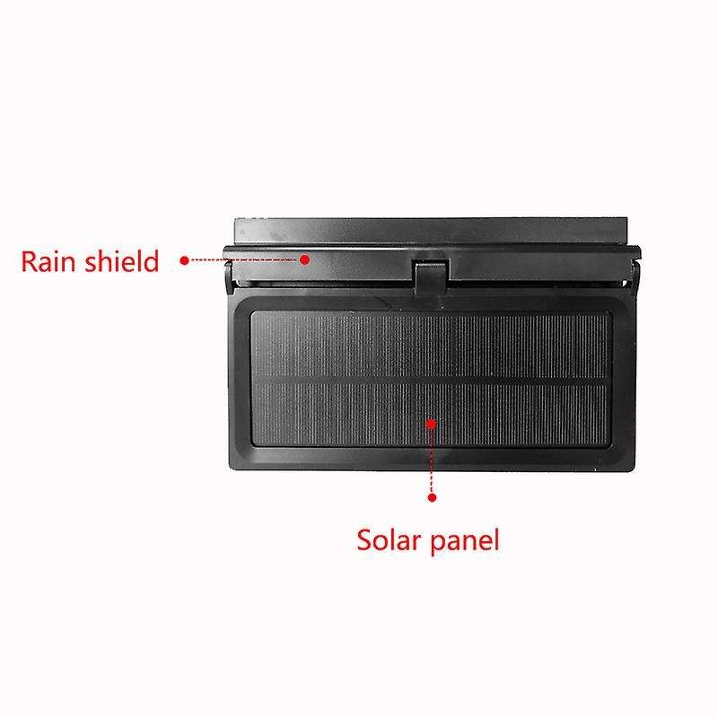 Car Solar Powered Fan USB Rechargeable Exhaust Fan Air Radiator Car Mini Air Cooler Ventilator Black