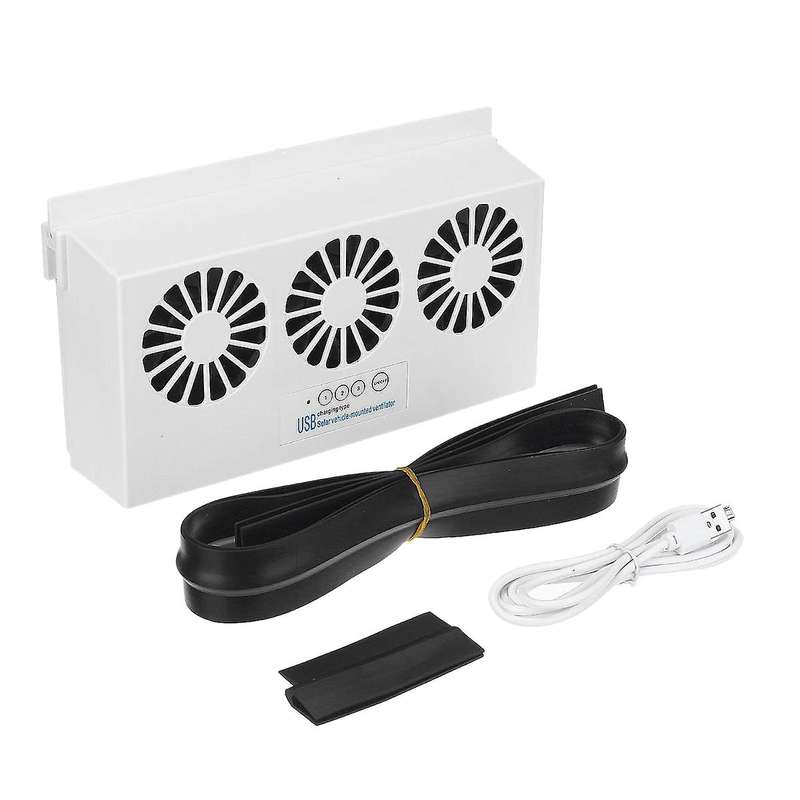 Car Solar Exhaust Fan USB/Solar Dual Charging Air Extractor IP67 Waterproof Solar Panel Powered Fan