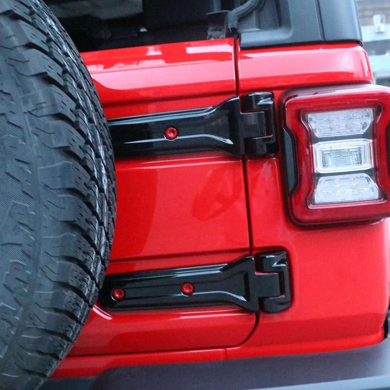 Car Spare Tire Door Hinge Covers Stickers for JL 2018 Up Exterior Accessories