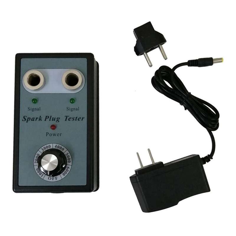 Car Spark Plug Tester Double Hole Detector Ignition Plug Analyzer with Adjustable Double Hole Light
