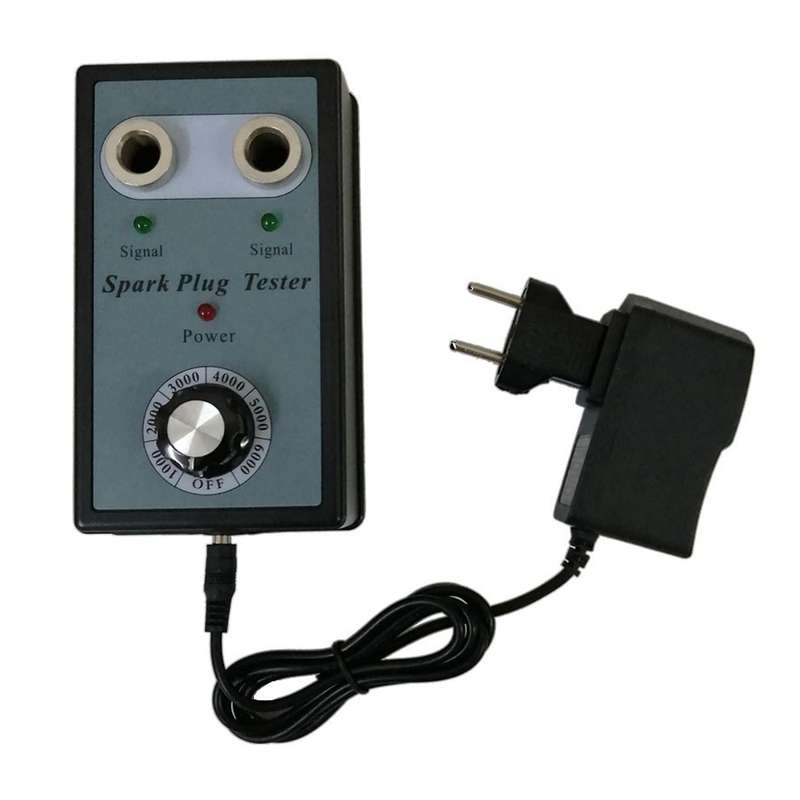 Car Spark Plug Tester Double Hole Detector Ignition Plug Analyzer with Adjustable Double Hole Light