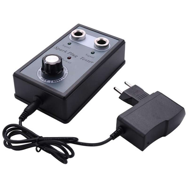 Car Spark Plug Tester Double Hole Detector Ignition Plug Analyzer with Adjustable Double Hole Light