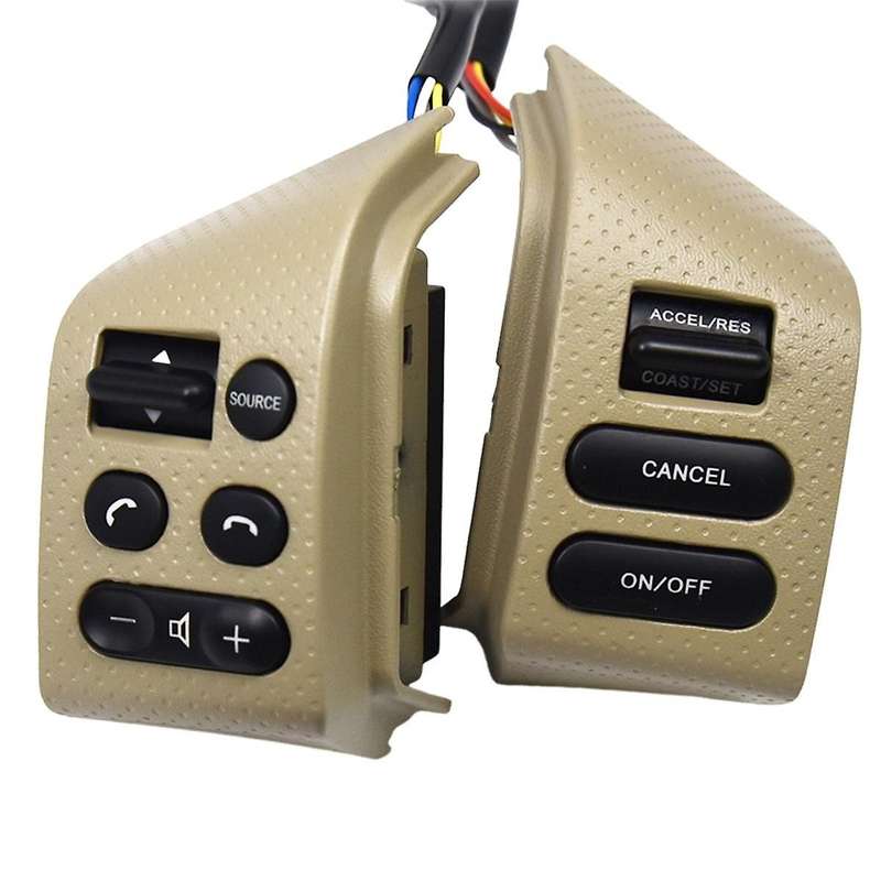 Car Speed Cruise Control Switch for Sylphy 2008-2019 Steering Wheel Button with Wiring Harness Beige