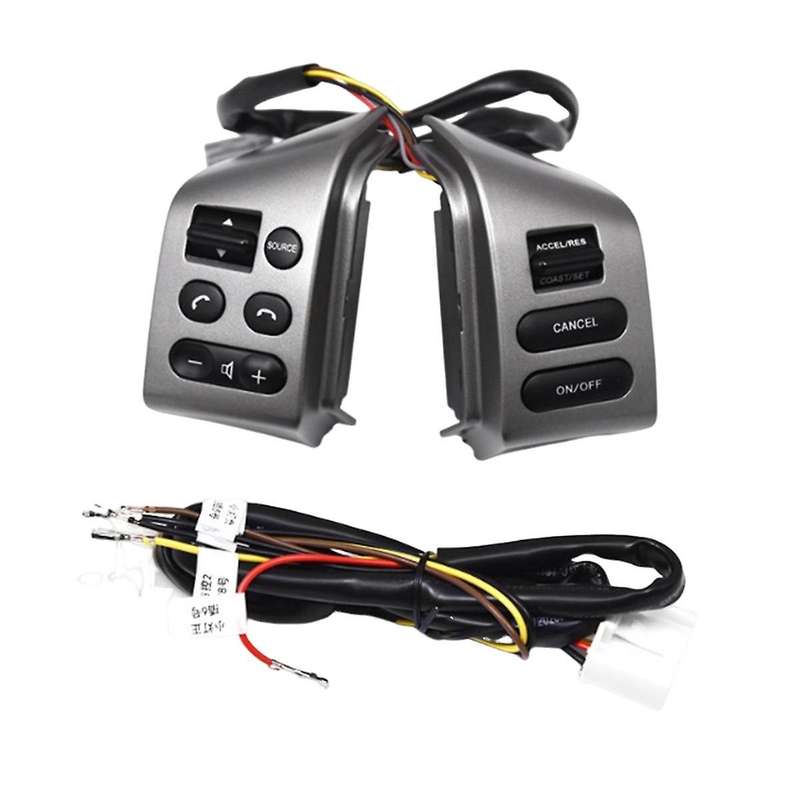 Car Speed Cruise Control Switch for Sylphy 2008-2019 Steering Wheel Button with Wiring Harness Silve