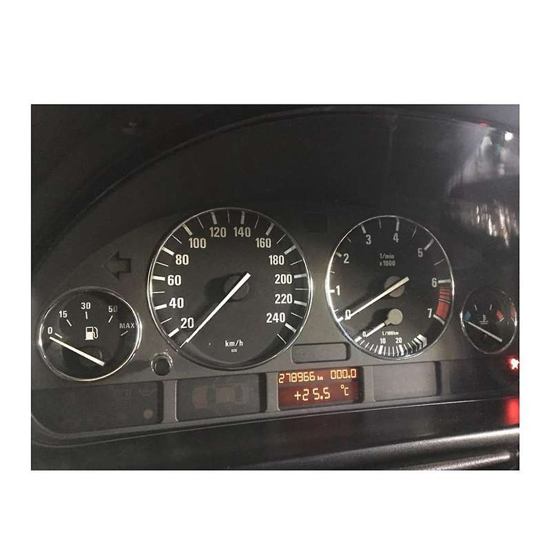 Car Speedometer Cover Bezel Trim Dashboard Gauge Ring Set for E39 5 Series E38 7 Series E53 X5
