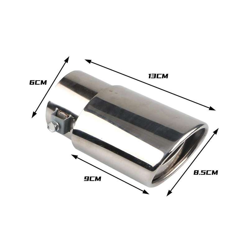 Car Stainless Steel Bright Silver Straight Exhaust Tail Throat Round Tube Universal Fits Car Access