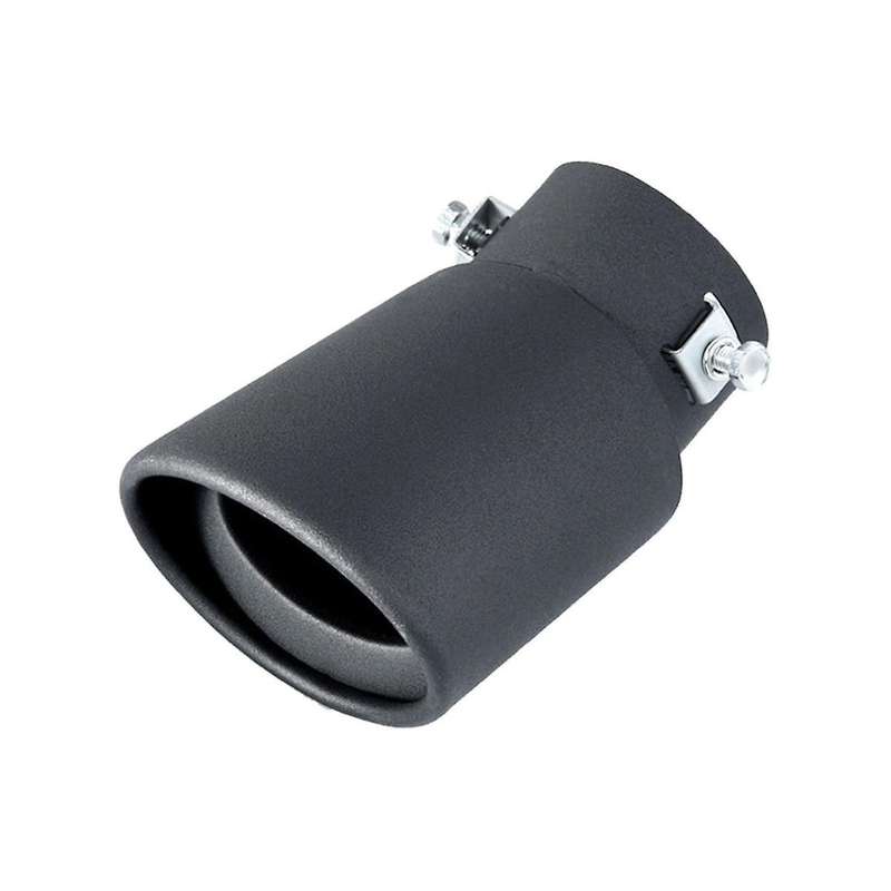 Car Stainless Steel Black Curved Exhaust Tail Throat Round Tube Universal Fits Car Accessories