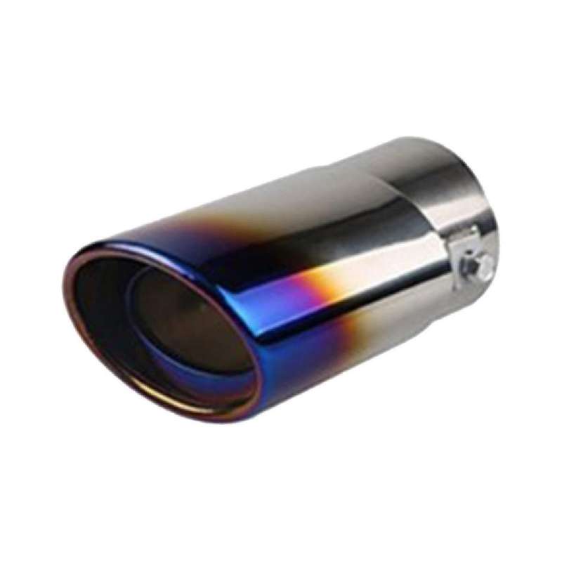 Car Stainless Steel Baked Blue Straight Exhaust Tail Throat Round Tube Universal Fits Car Accessori