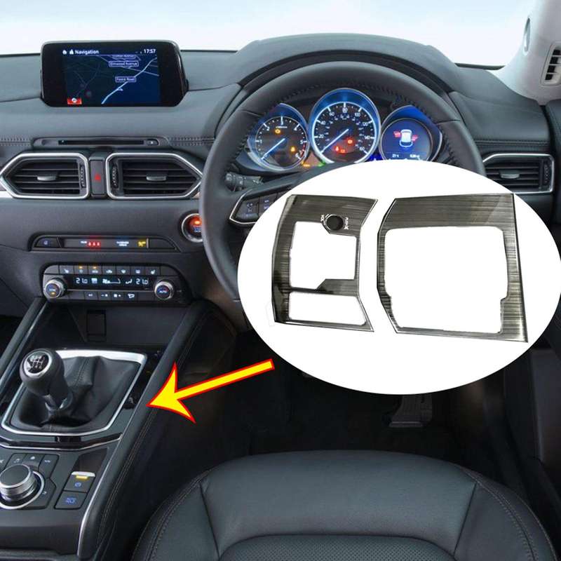 Car Stainless Steel Gear Shift Panel Frame Cover Trim Gearbox Decoration for -5 2017-2020 RHD